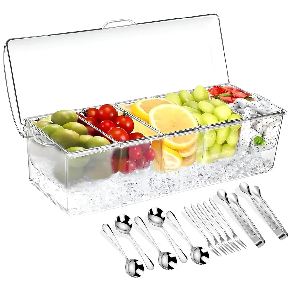 Condiment Containers with Single Lid