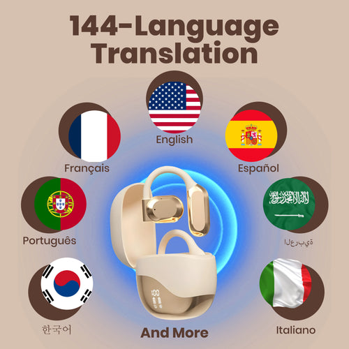 AI Translation Earbuds (Beige)