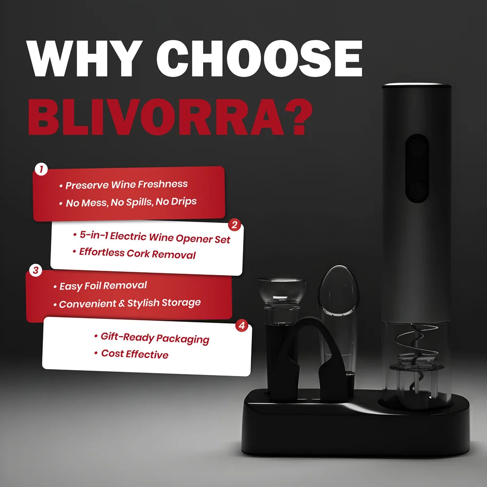 Electric Wine Opener Set – 5-in-1