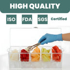 Condiment Containers with Single Lid