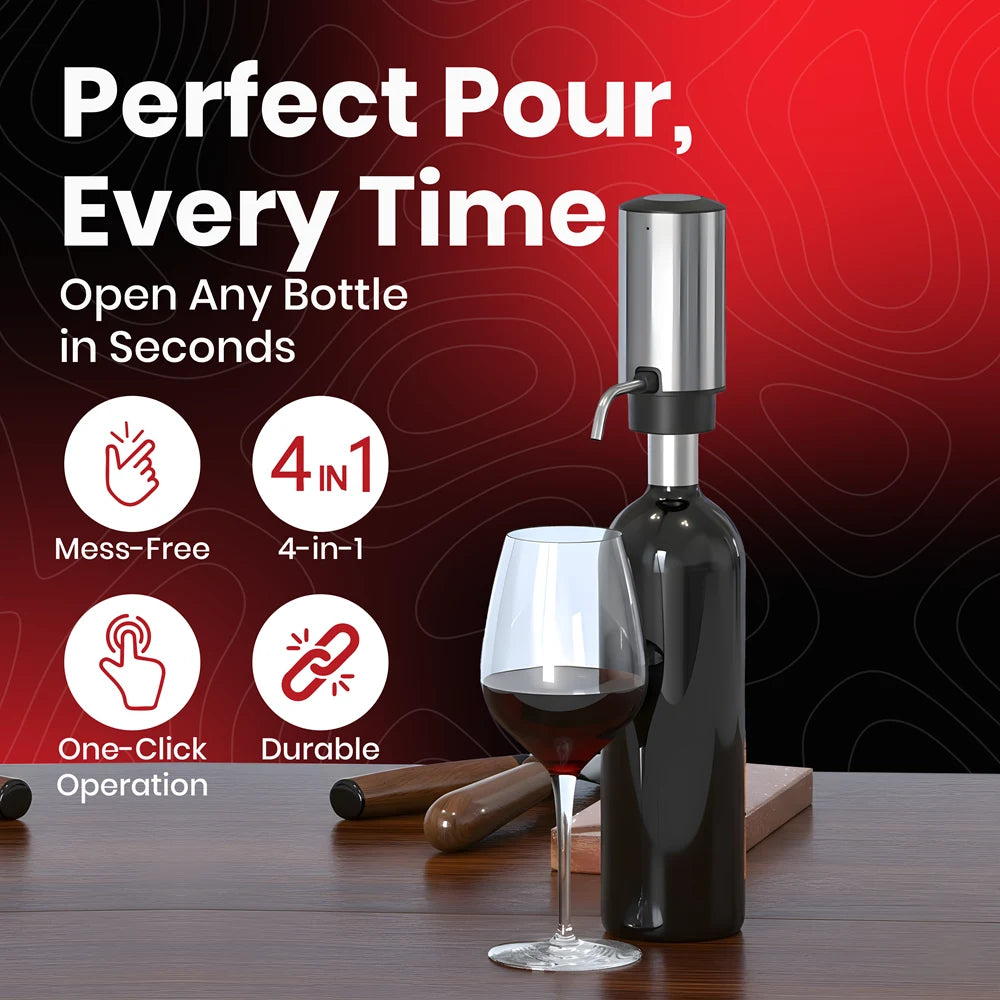 4-in-1 Rechargeable Electric Wine Opener