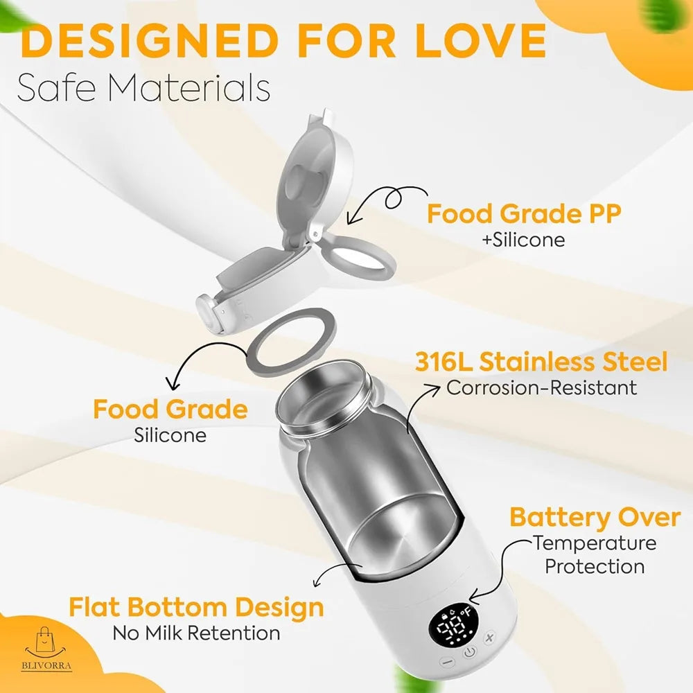 Portable Milk Warmer (White)