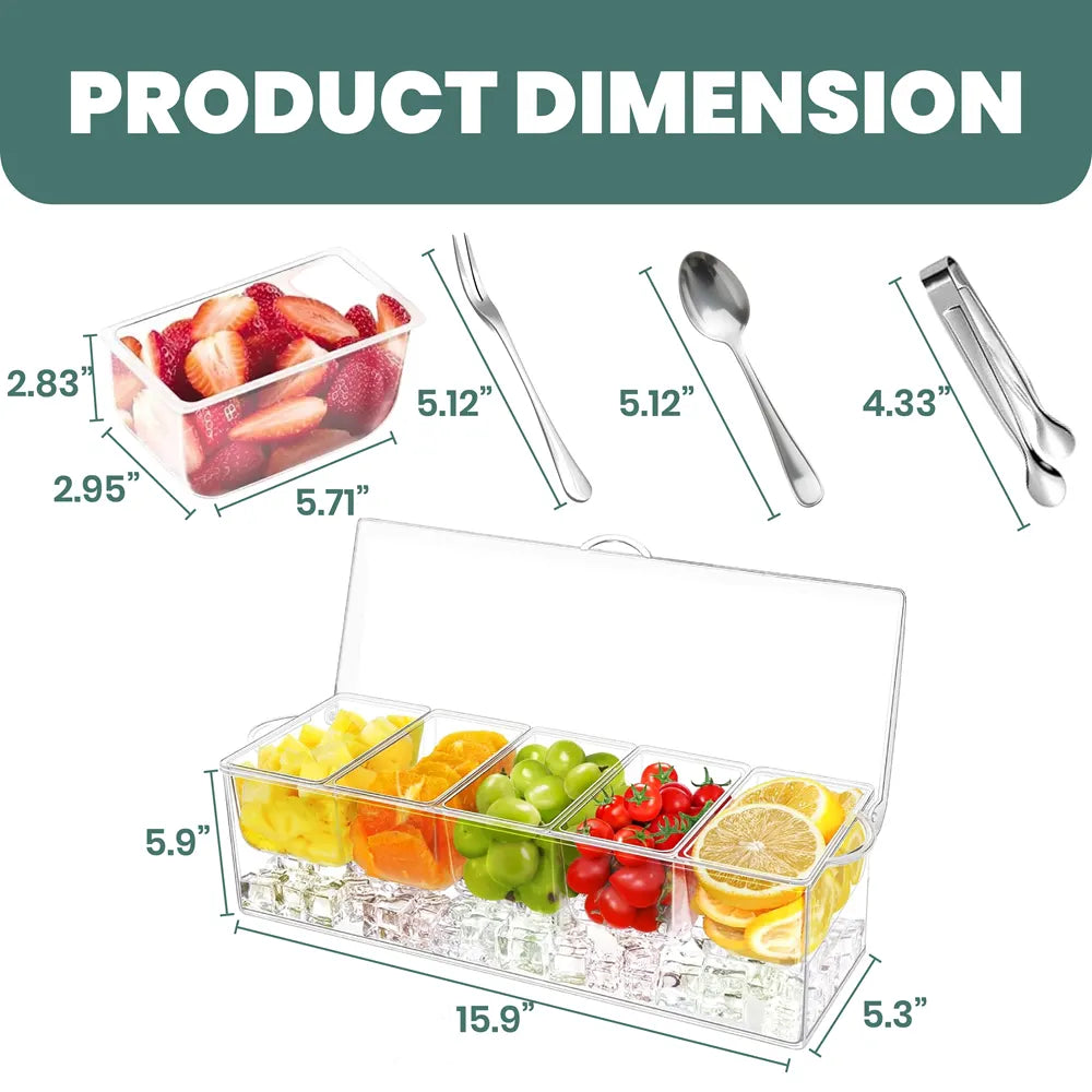 Condiment Containers with Single Lid