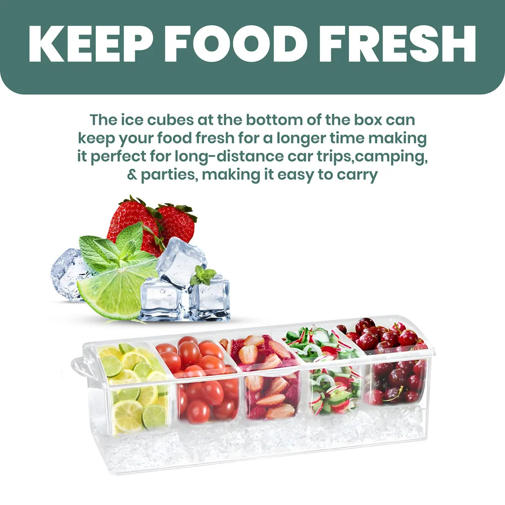 Condiment Containers with Single Lid